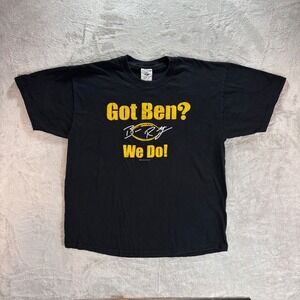 Vtg Jerzees Roethlisberger #7 T-Shirt‎ Pittsburgh Steelers NFL Football Sz XL